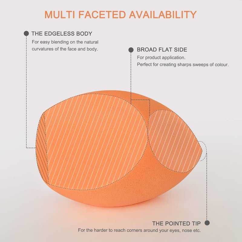 OtGalk XL EXTRA LARGE Make Up Beauty Sponges Blender-Product contains: 1x Extra Large(10 cm) and 1 Sponge Holder-for Dry & Wet Use for Face Body , Blush Cream, Liquid Foundation Powder Application - Image 2